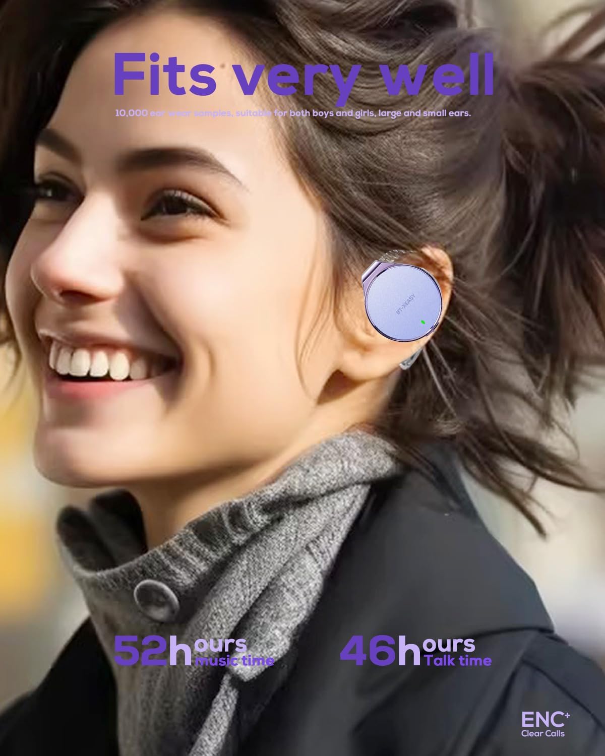 Thumbnail 6 de Micool Open-Ear Bluetooth-Kopfhörer BT-X Easy Clip-On mit ANC/ENC, 5.4, inkl. Ladecase