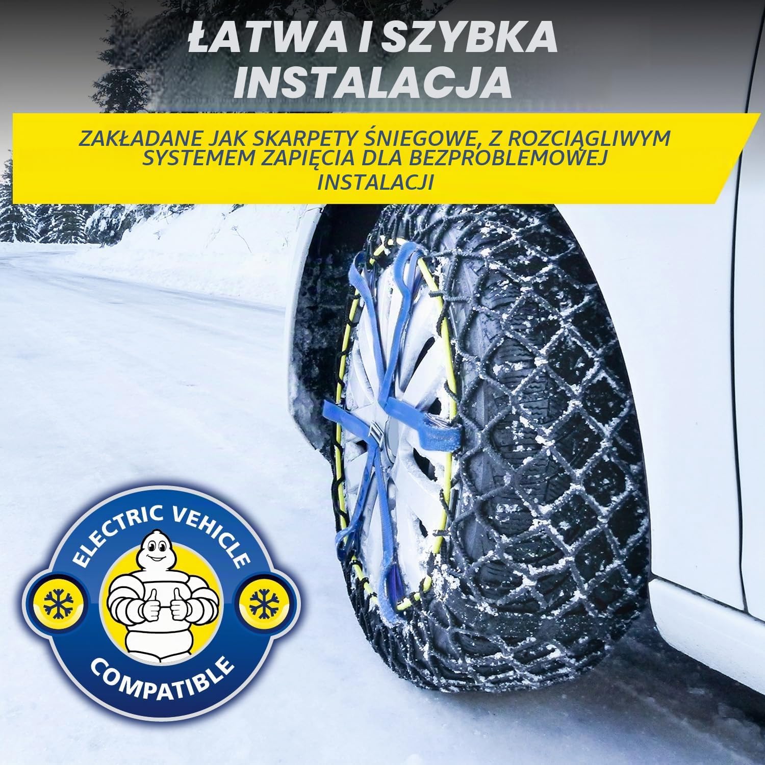 Thumbnail 4 de Michelin łańcuchy śniegowe do opon 13 i 14 cali z metalowym zapięciem