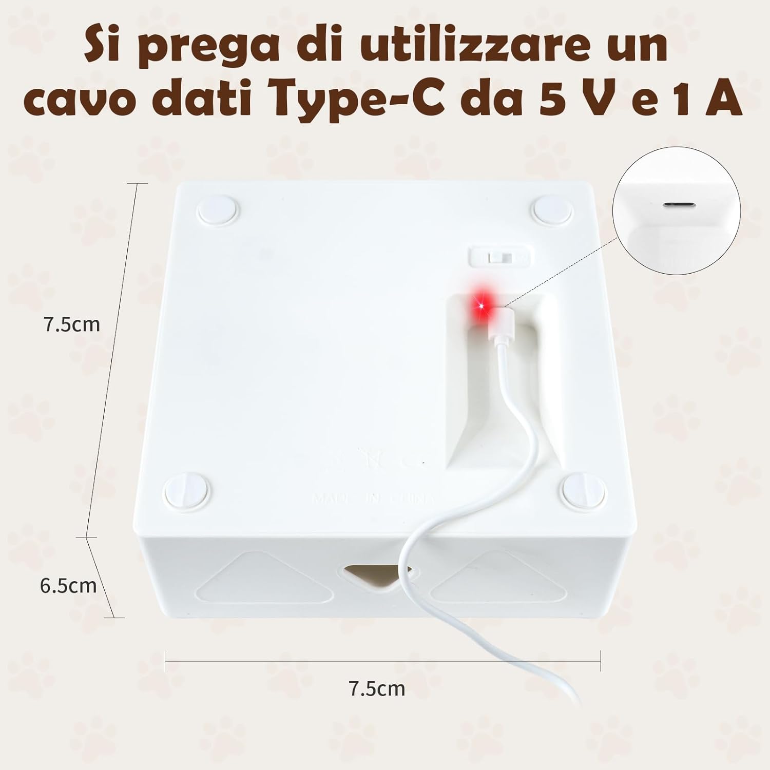 Detalle de Migipaws Giocattolo per gatti: giocattolo interattivo automatico con 7 fori a forma di topolino