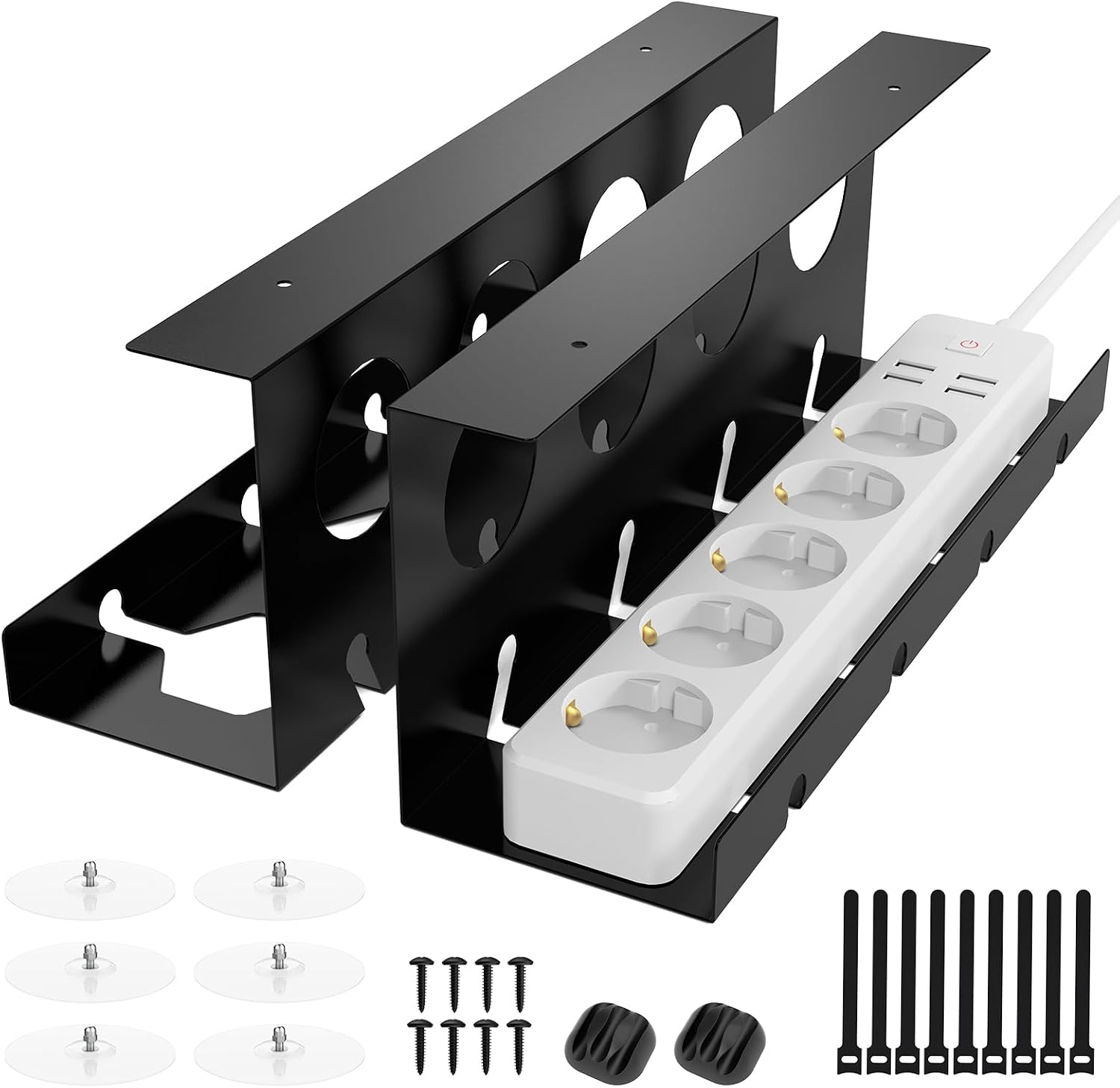Detalle de Kabelkanal Schreibtisch 2er Set für Ordnung