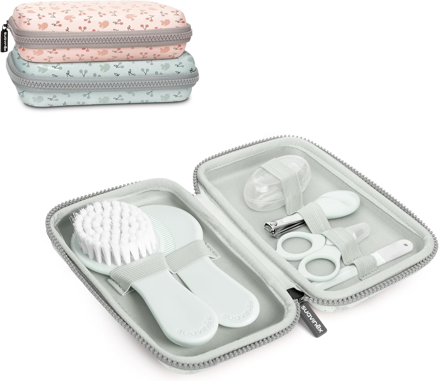 Detalle de Suavinex Trousse de Soin Bébé — Ensemble 6 pièces pour ongles, dents et cheveux