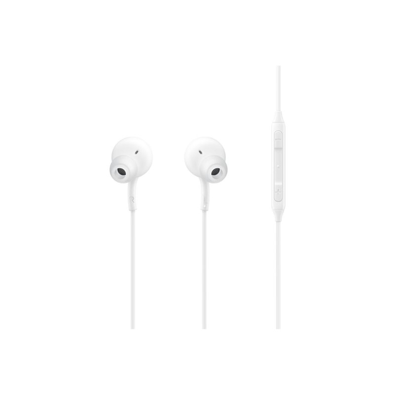 Detalle de Auriculares Samsung EO-IC100 USB con micrófono integrado – blanco