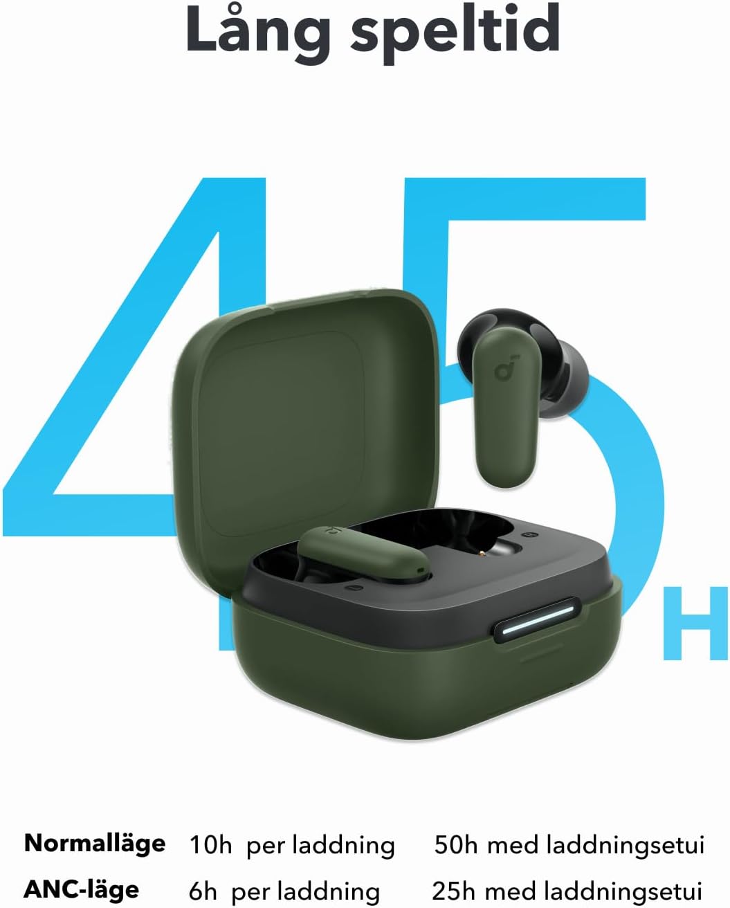 Detalle 2 de Soundcore P30i A3959 – trådlösa in-ear-hörlurar med ANC och mobilställ