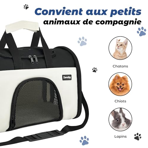 Thumbnail 4 de Zavothy sac de transport pliable pour chat et chien, respirant, taille S beige