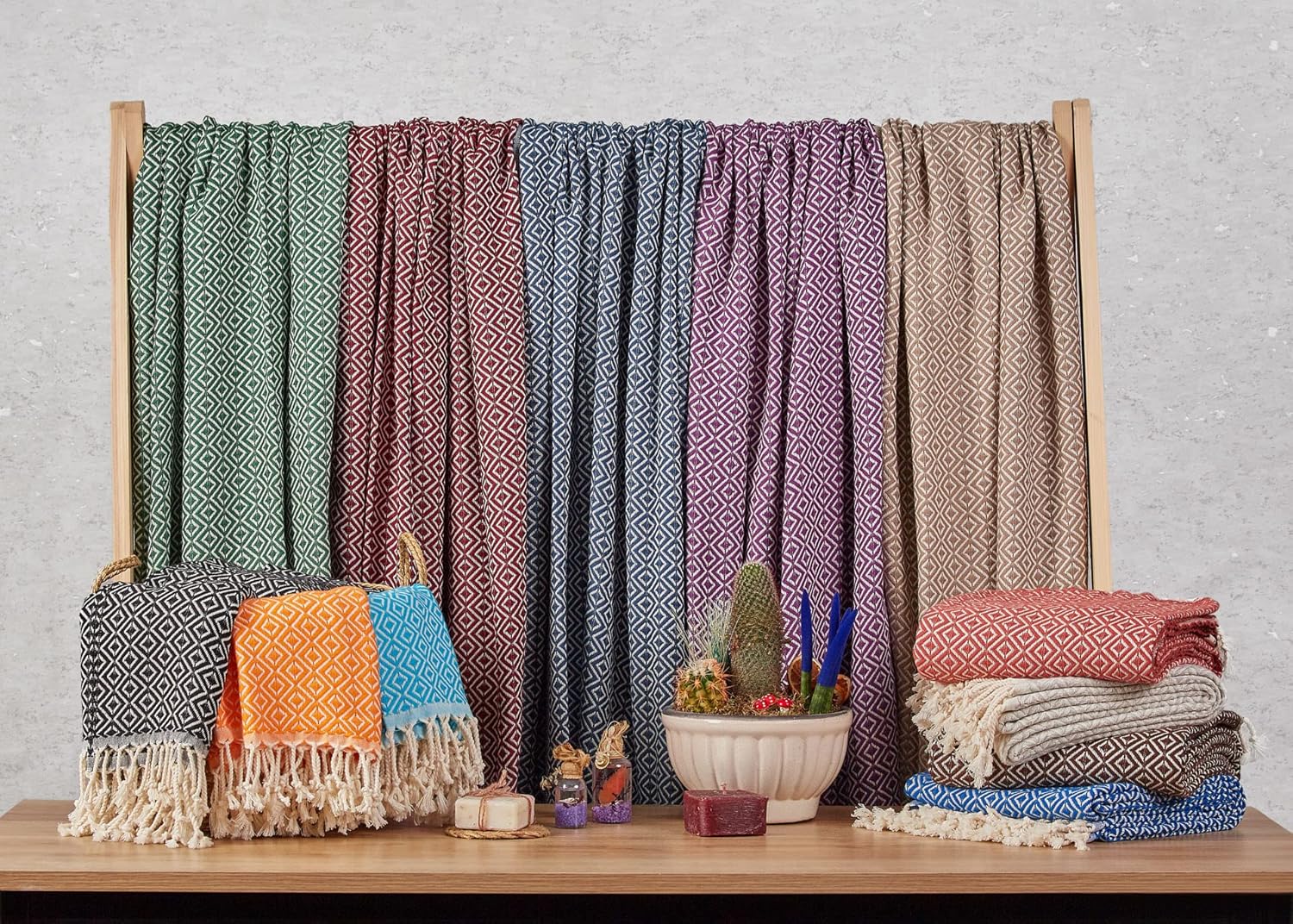 Thumbnail 5 de Tuiste Saunatuch Türkis–Schwarz 2er Pack (100 x 180 cm), 100 % Baumwolle