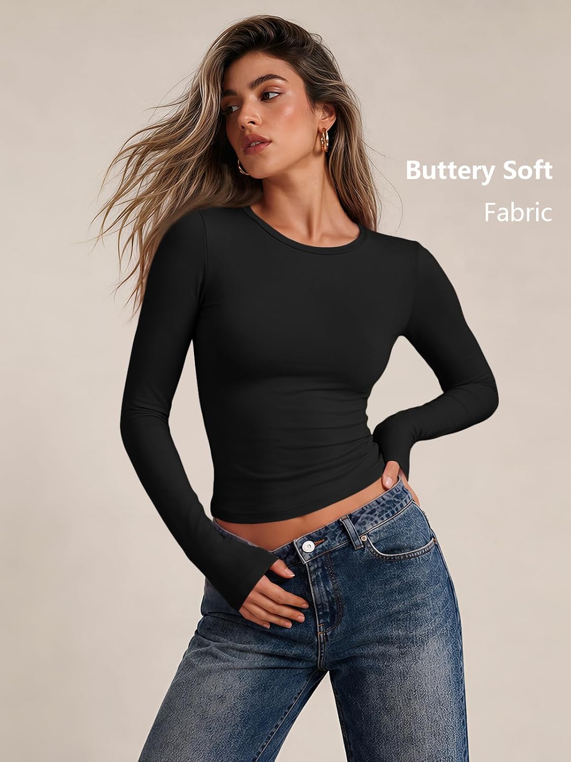 Detalle de Trendy Queen Womens Long Sleeve Crop Top