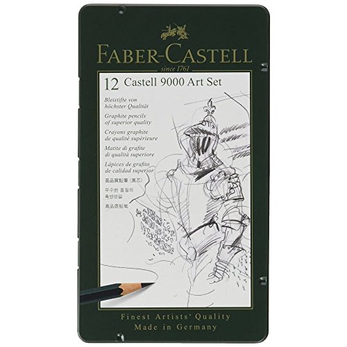 Detalle 2 de Faber-Castell Castell 9000 12-teilig im Metalletui – Bleistifte Set