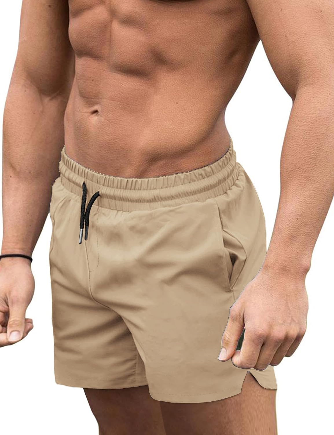 Detalle de COOFANDY Men's Quick-Dry Swim Trunks, 5-Inch Lightweight Board Shorts with Pockets