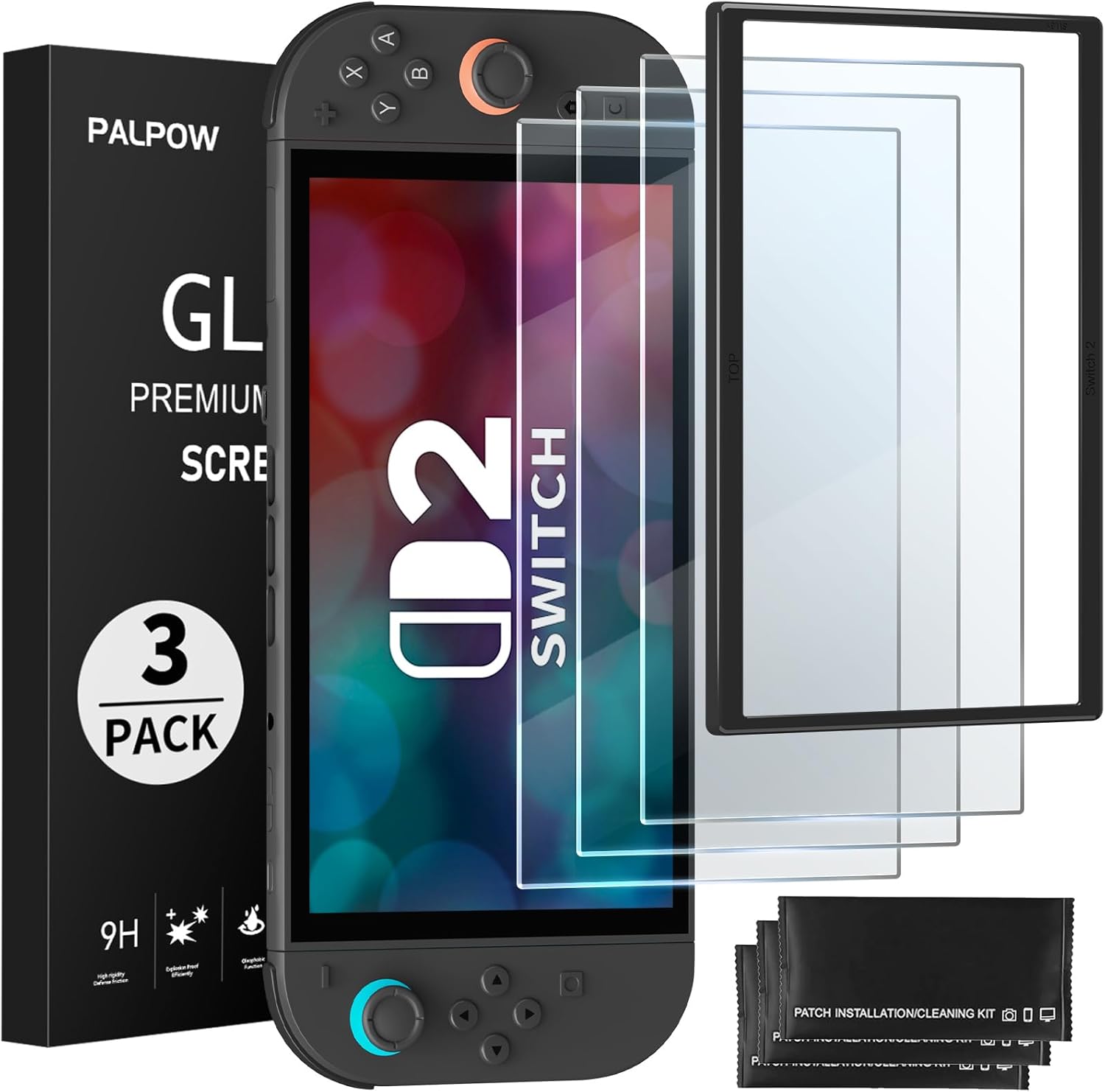 Thumbnail 1 de PALPOW 3-Pack Tempered Glass Screen Protector for Nintendo Switch 2 with Auto-Alignment, 9H Glass, Ultra-Clear