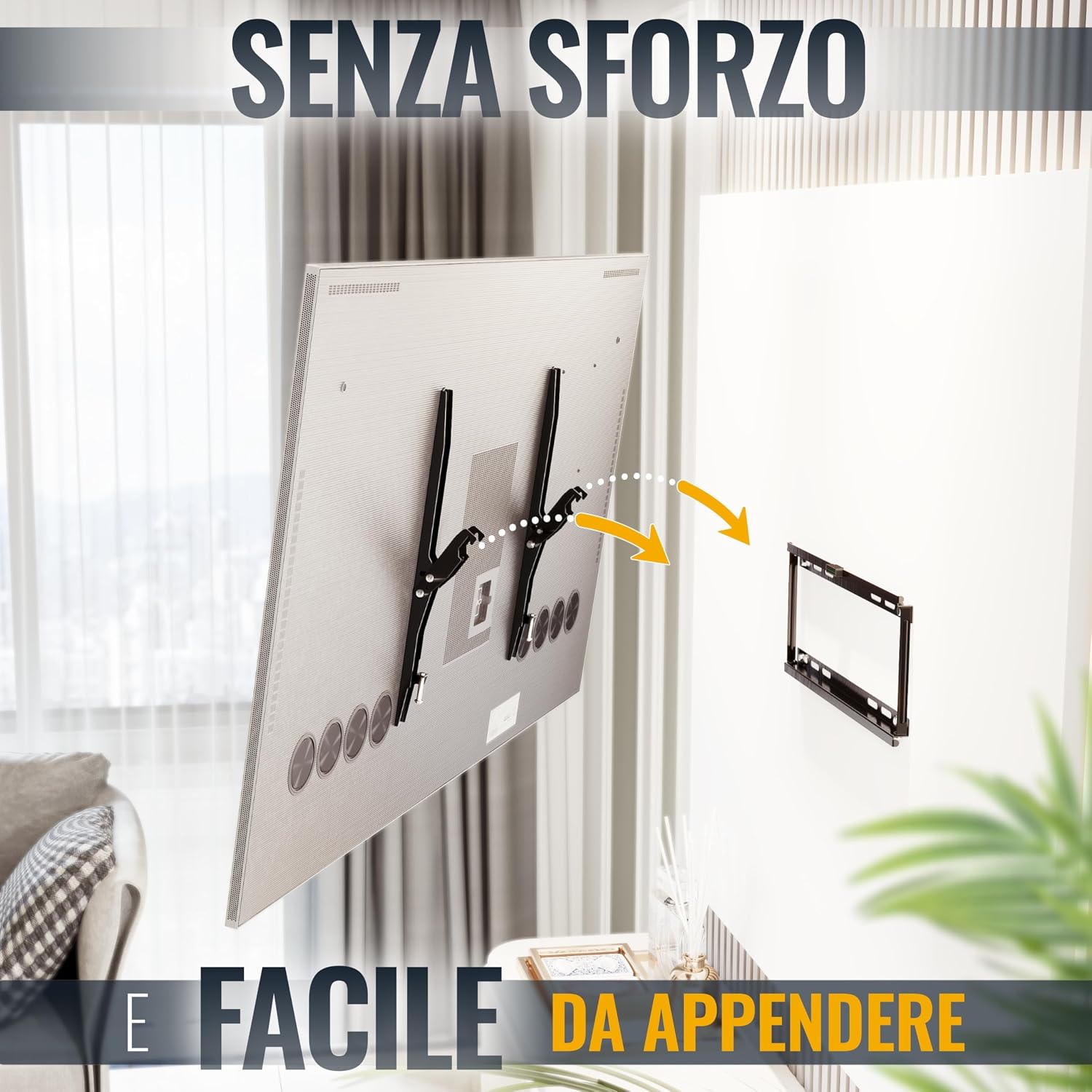 Detalle 2 de RICOO N1944 Supporto TV inclinabile 40-85 pollici 75kg