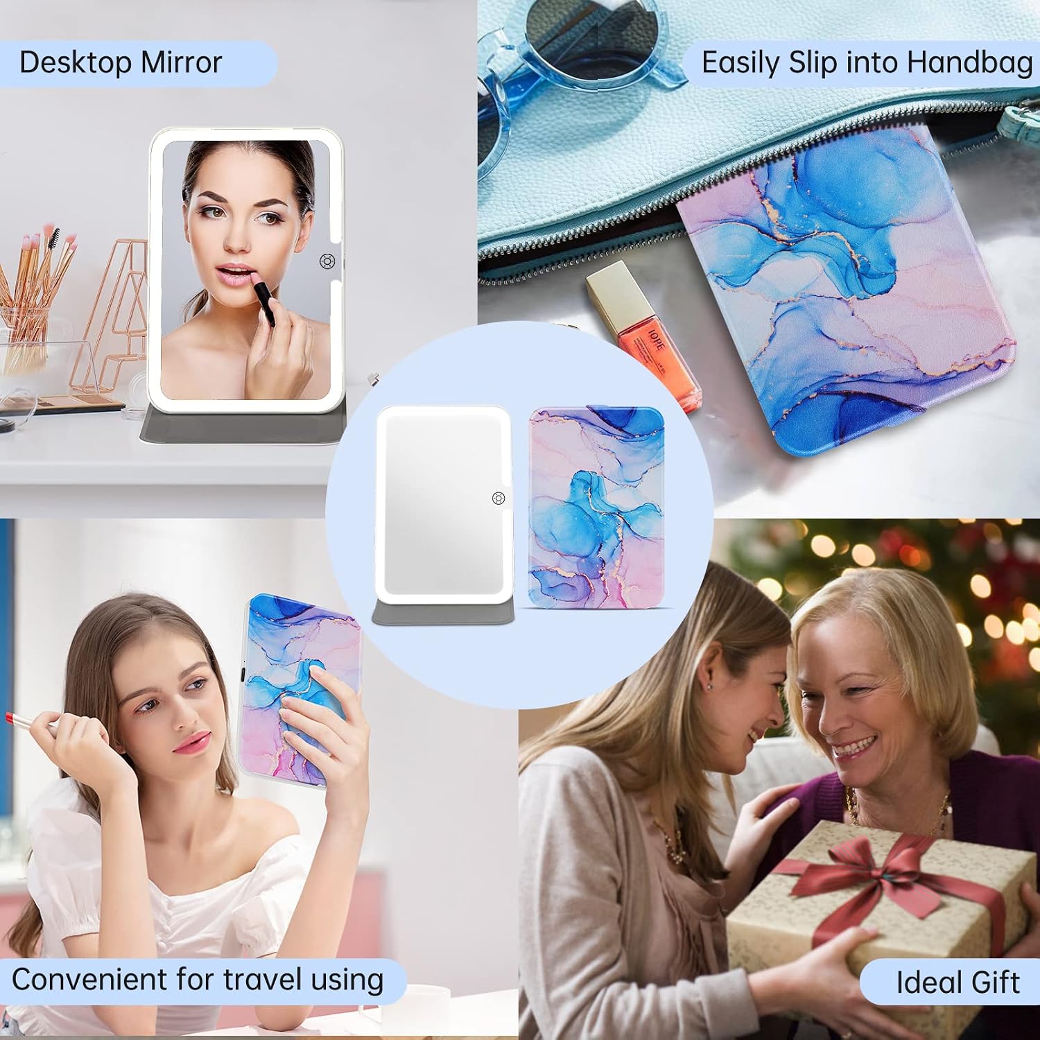 Thumbnail 6 de FUNTOUCH Lighted Makeup Mirror with PU Leather Cover