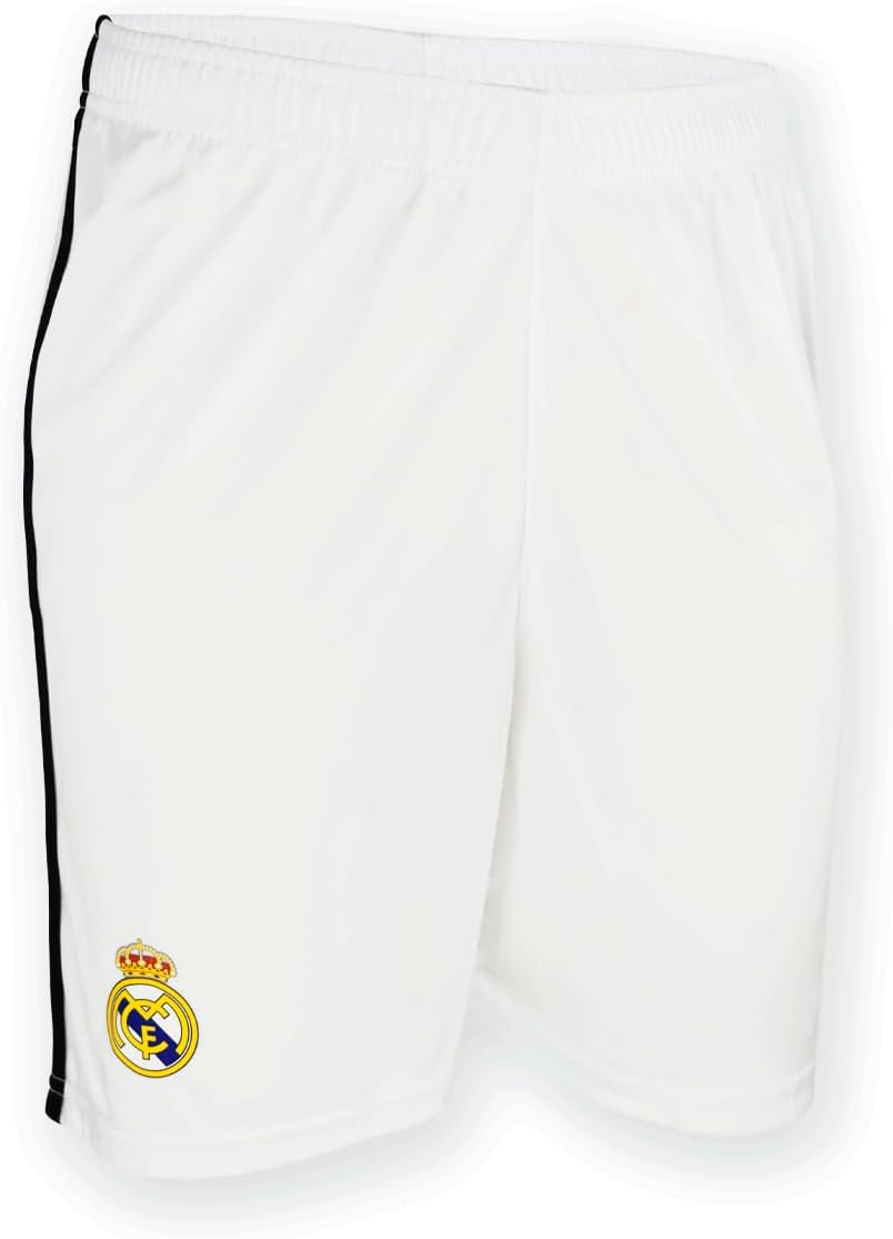 Detalle de Real Madrid 24/25 dziecięcy strój domowy, koszulka i spodnie, biały