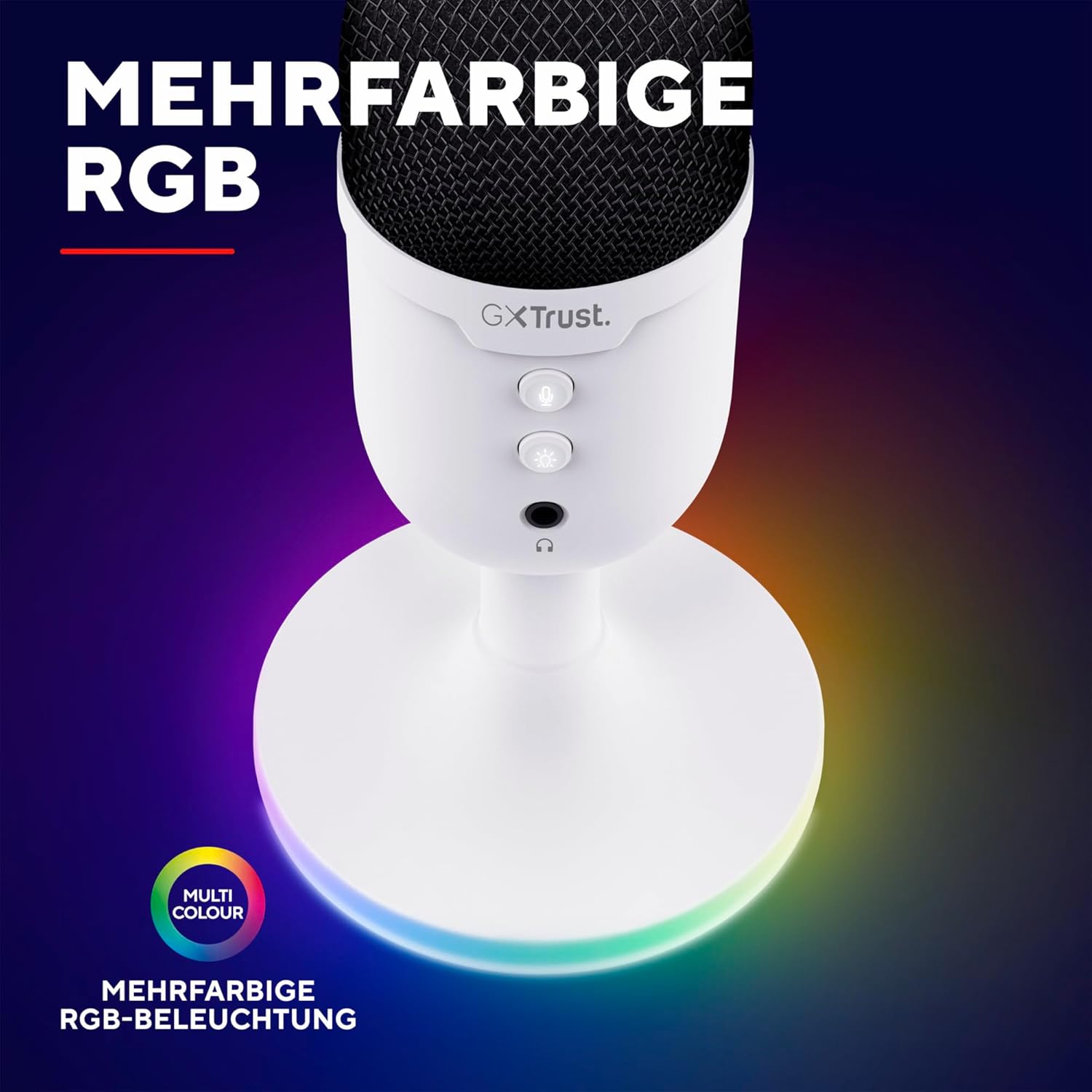 Thumbnail 4 de Trust Gaming GXT 236W Yami USB Streaming Mikrofon (Kondensator, Nierencharakteristik) mit RGB – Weiß