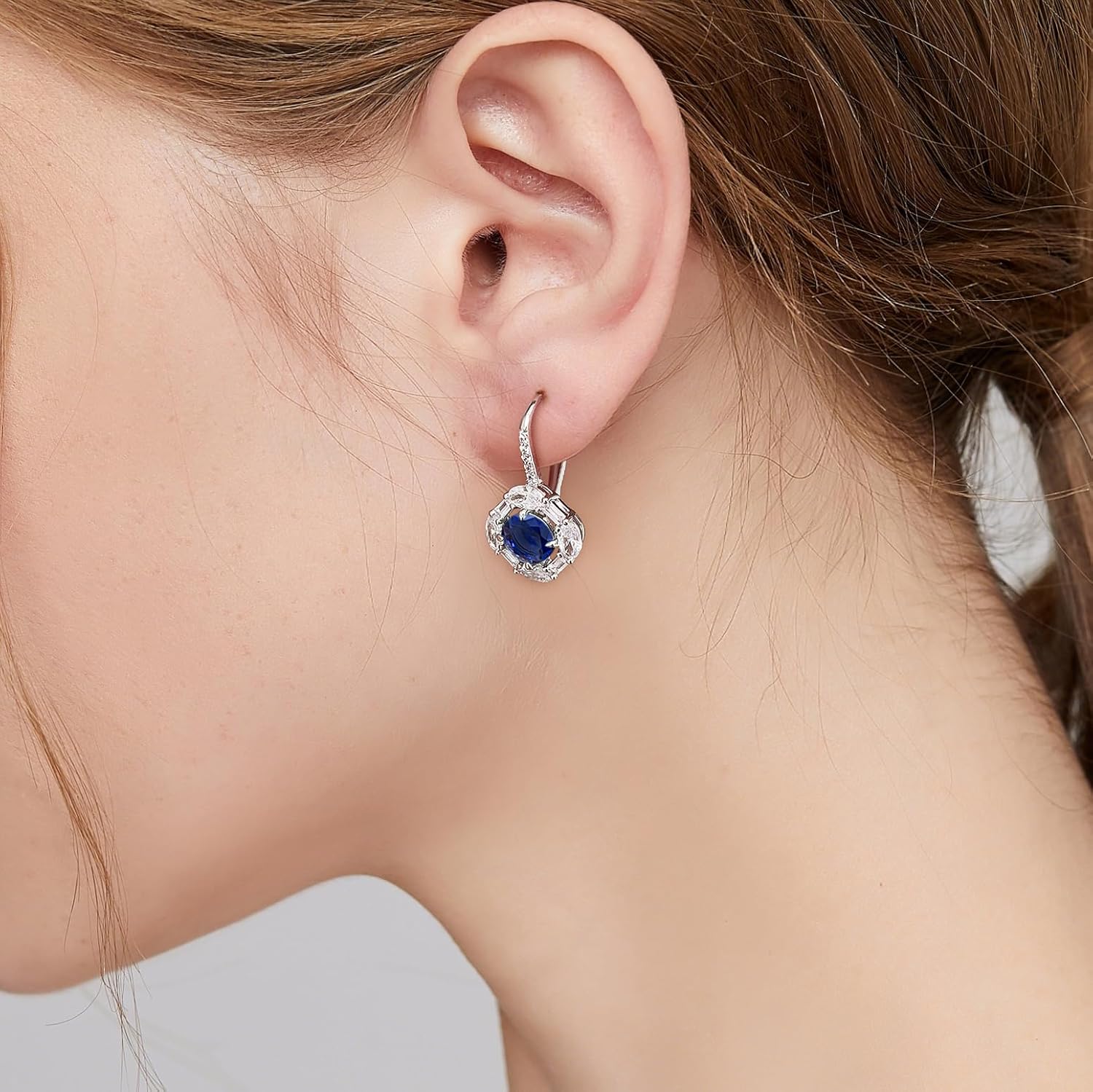 Thumbnail 2 de Jiamiaoi Ohrringe Hängend aus 925 Sterling Silber, 18 Karat Weißgold plattiert mit 4A+/Zirkonia