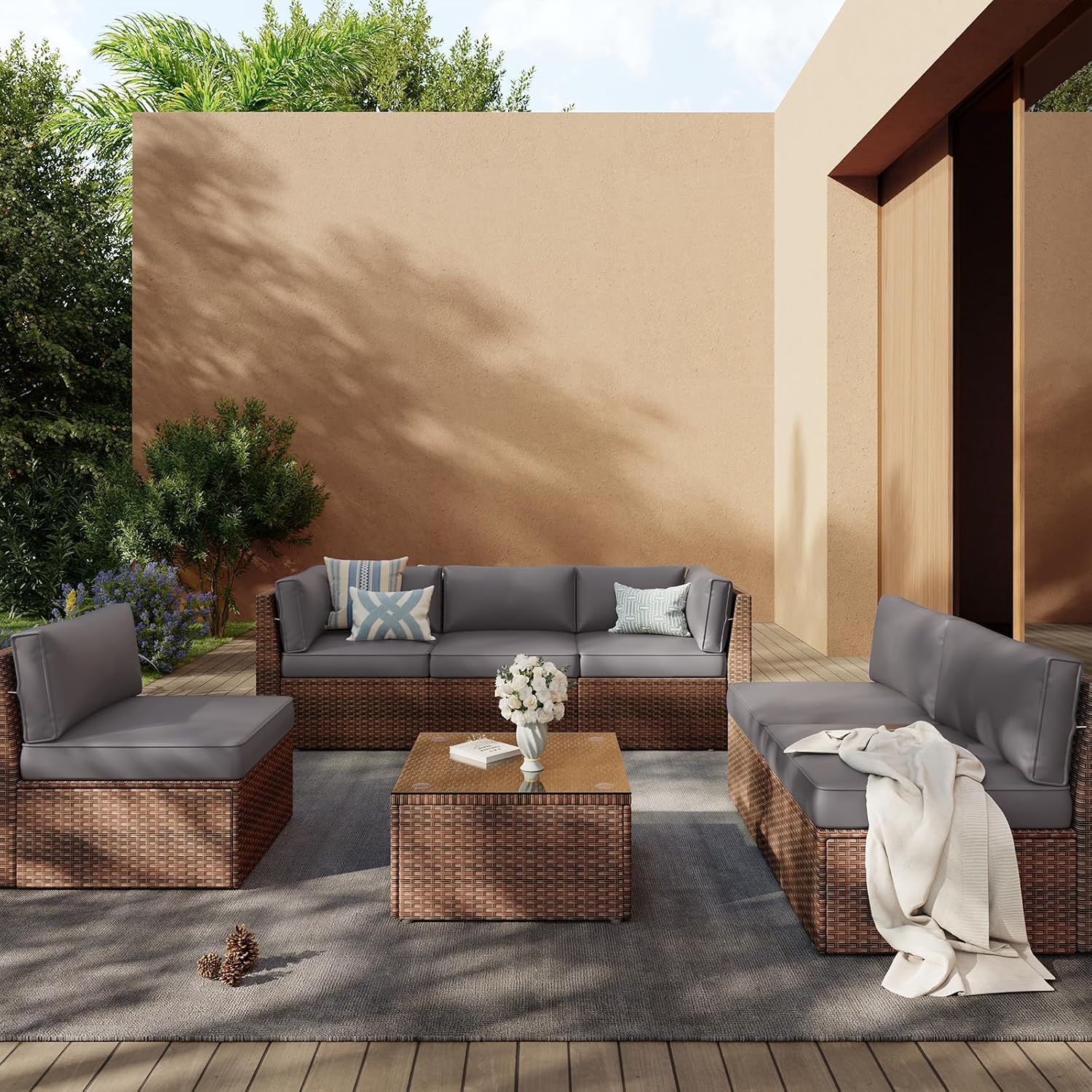 Detalle 2 de Aoxun Patio Cushion Set 14-Piece