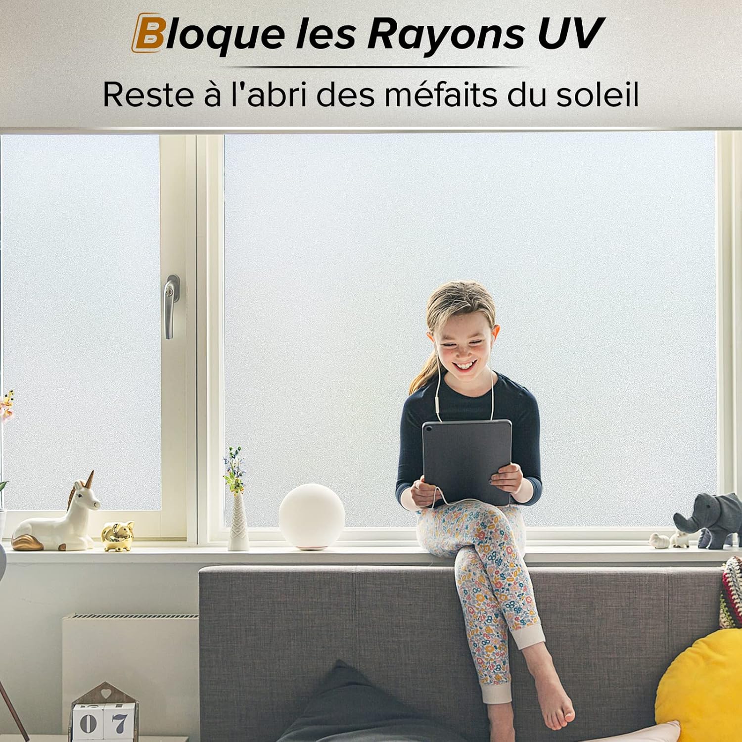 Thumbnail 3 de Film Fenêtre Anti Regard rabbitgoo (60 x 300 cm) occultant électrostatique anti-UV dépoli