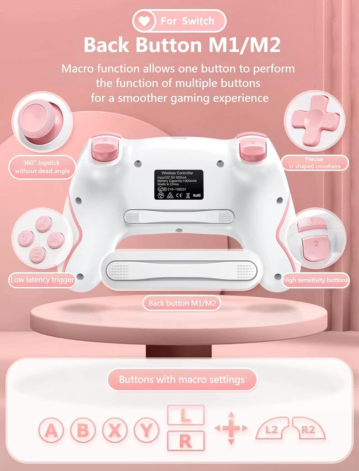Detalle 2 de Matbip Wireless Pro Controller 600mAh