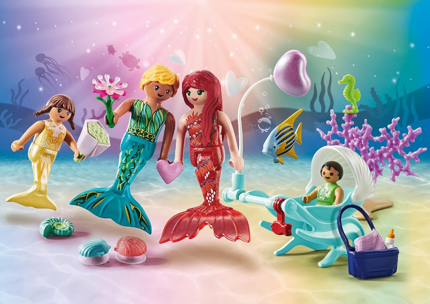 Detalle 2 de PLAYMOBIL Princess Magic 71469 Ausflug der Meerjungfrauenfamilie – Ab 4 Jahren