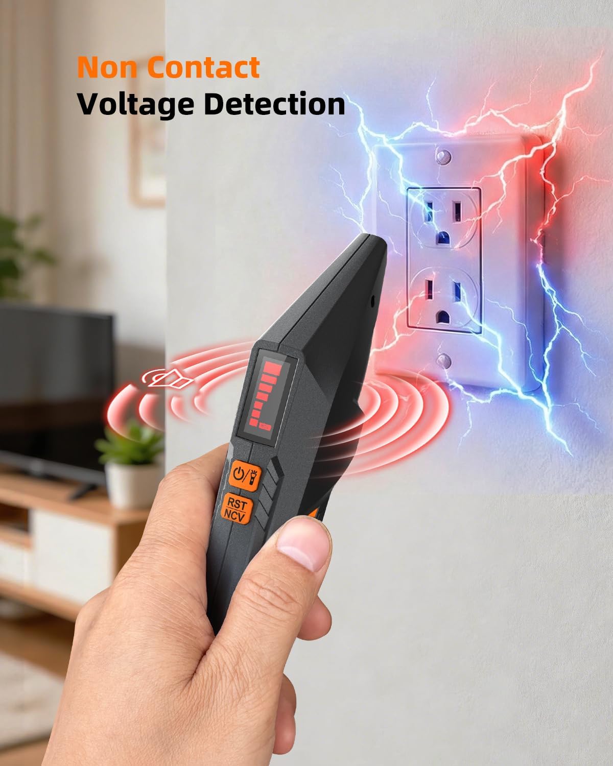 Detalle de Focemta FTCT02: Circuit Breaker Finder and GFCI Outlet Tester with Color Screen
