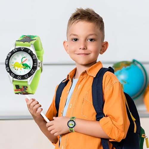 Thumbnail 5 de Vspek montre dinosaure verte pour enfant, mouvement à quartz et bracelet silicone