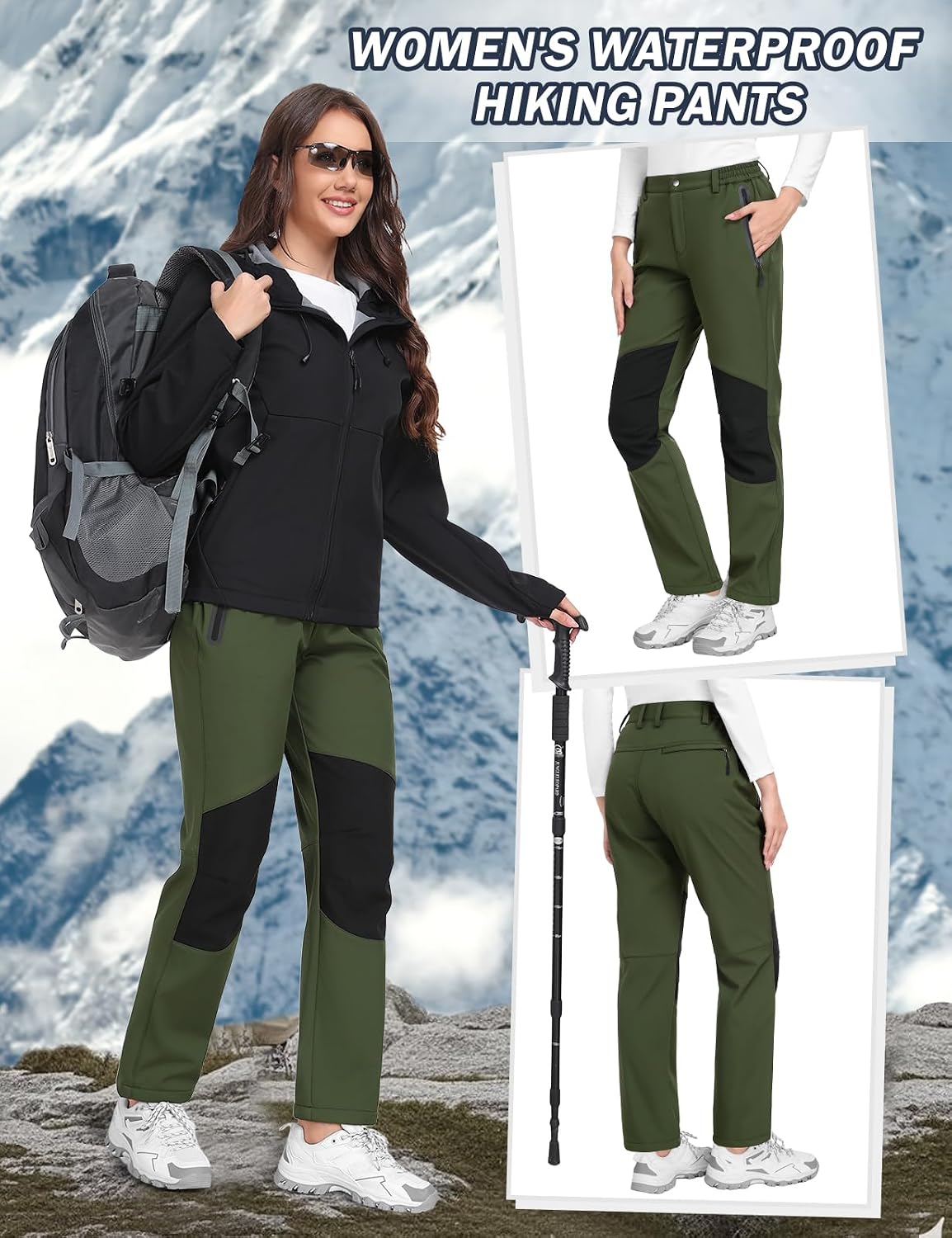Detalle de Waterproof hiking trousers for women
