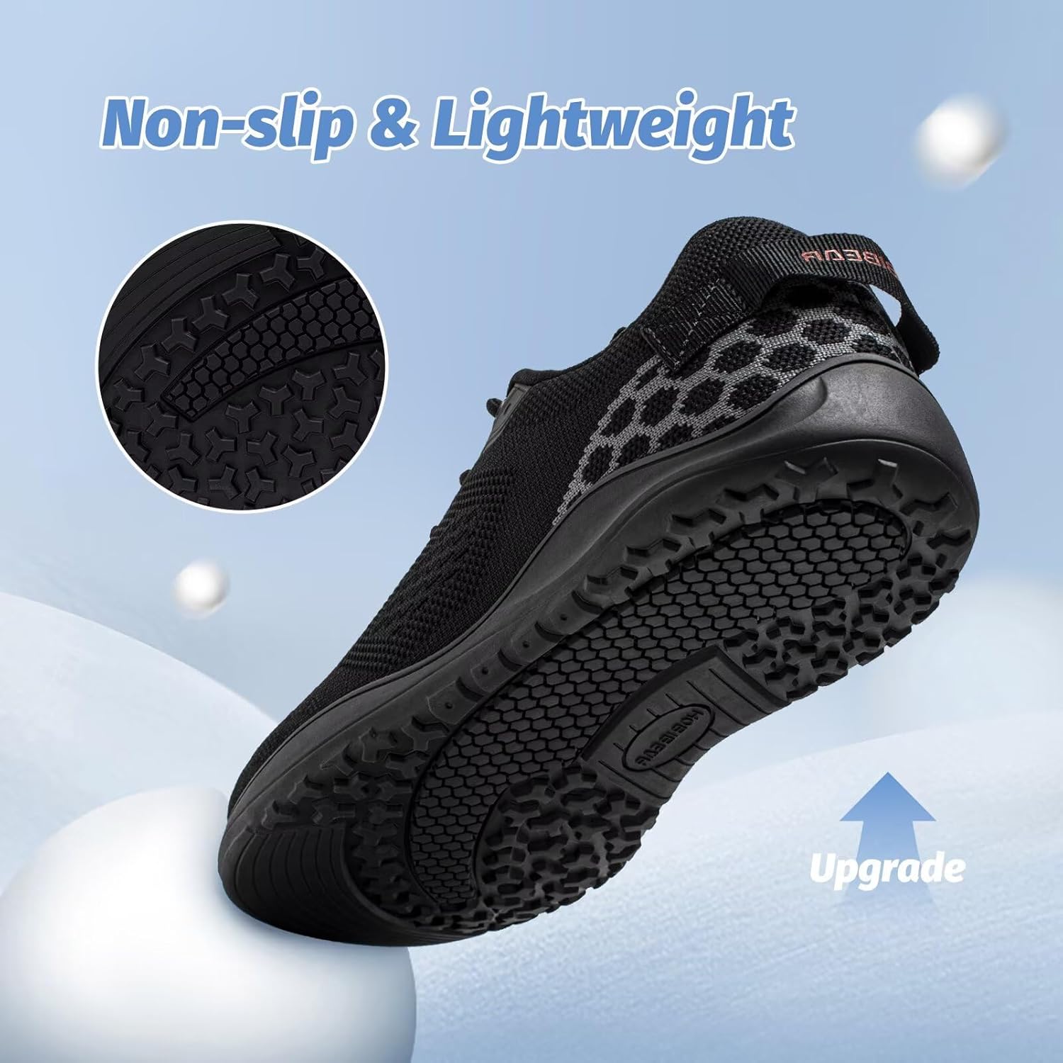 Detalle de HOBIBEAR Unisex Wide Toe Minimalist Barefoot Shoes for Trail Running
