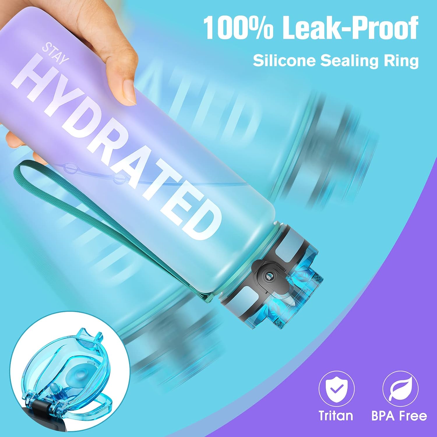 Detalle de Sahara Sailor 1L leakproof water bottle