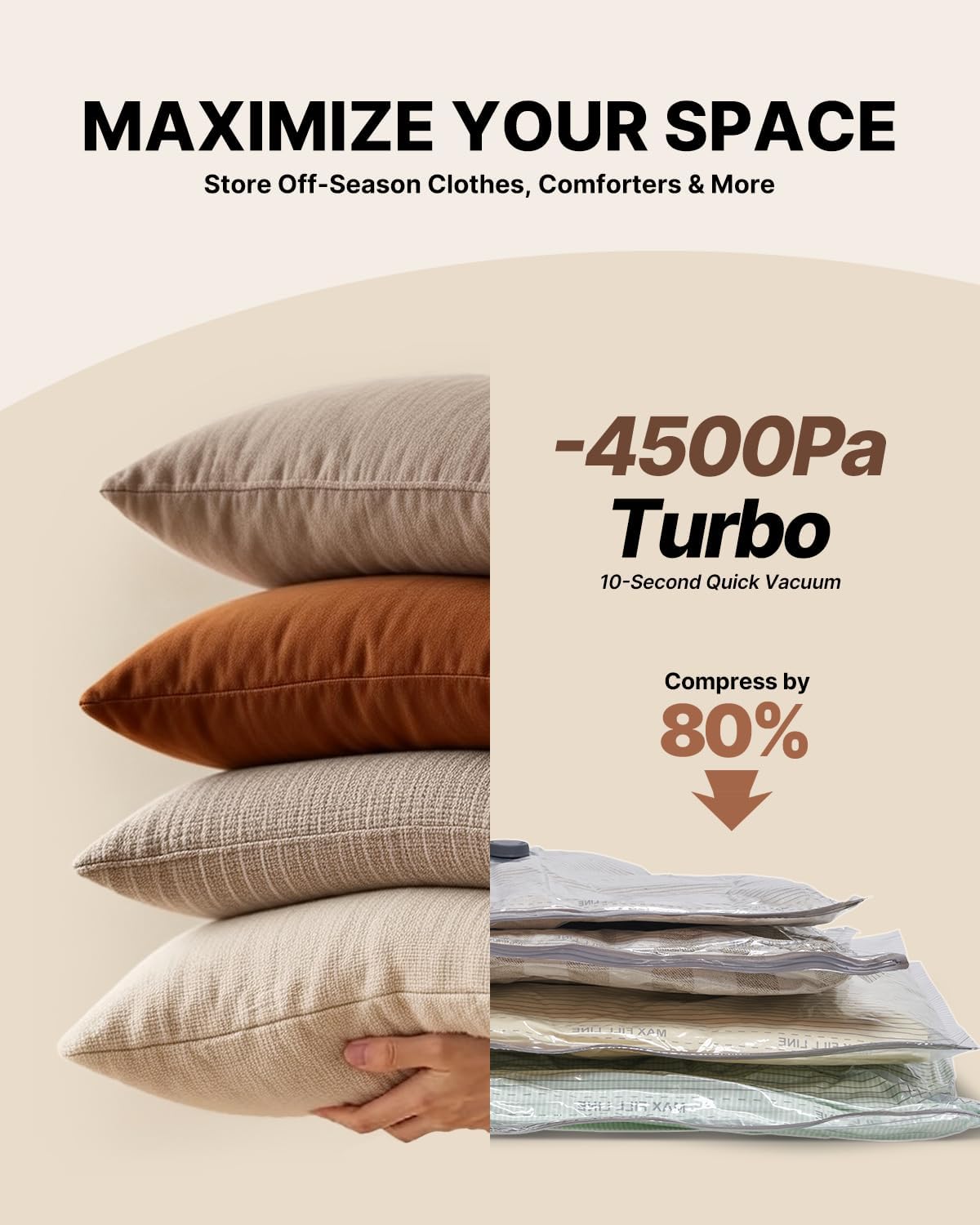 Detalle 2 de VINTAR Vacuum Storage Bags, 20-Pack