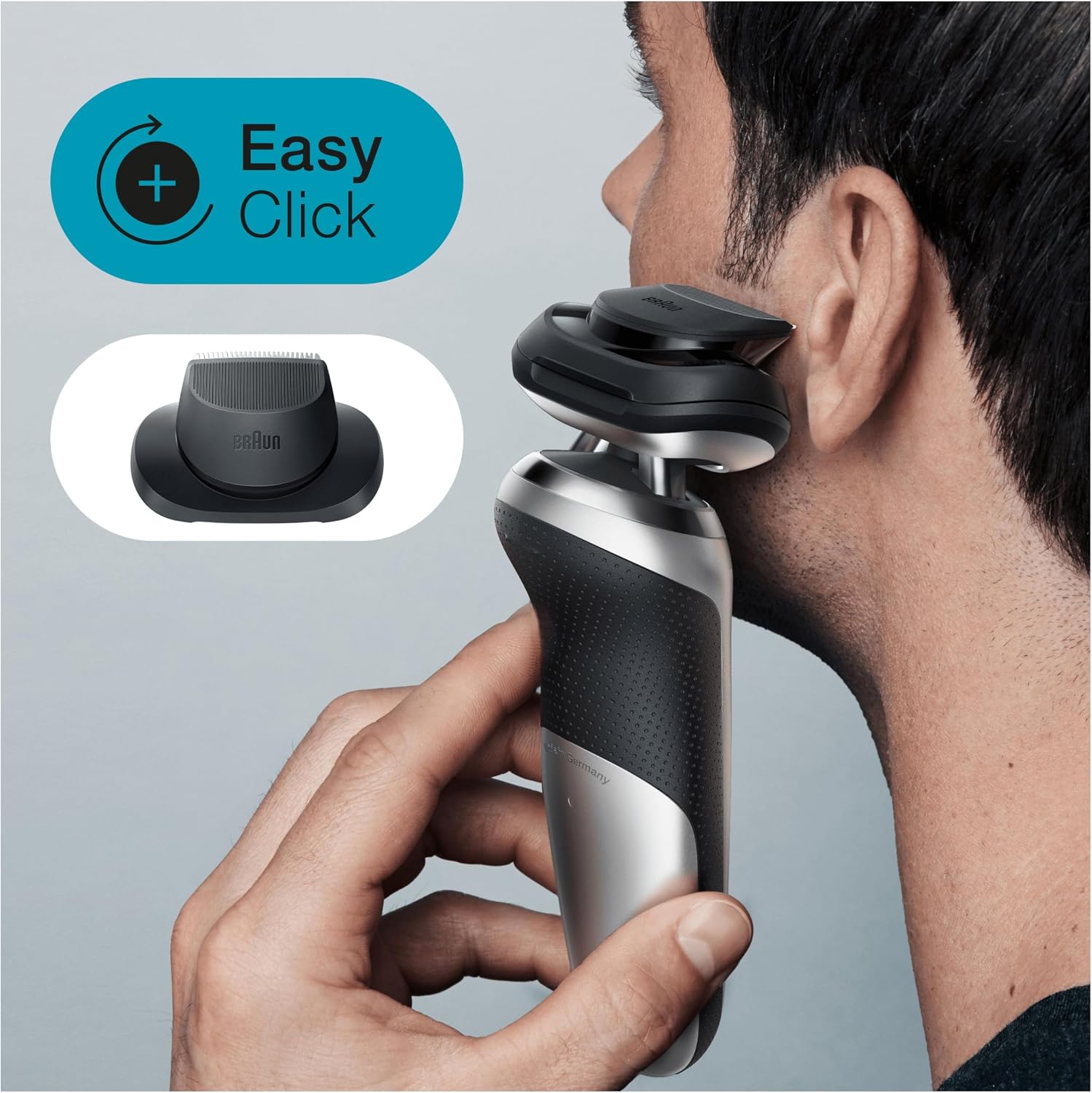 Detalle de Braun Series 7 Rasoio Elettrico per Barba con Stazione SmartCare e Rifinitore di Precisione 71-S7200cc