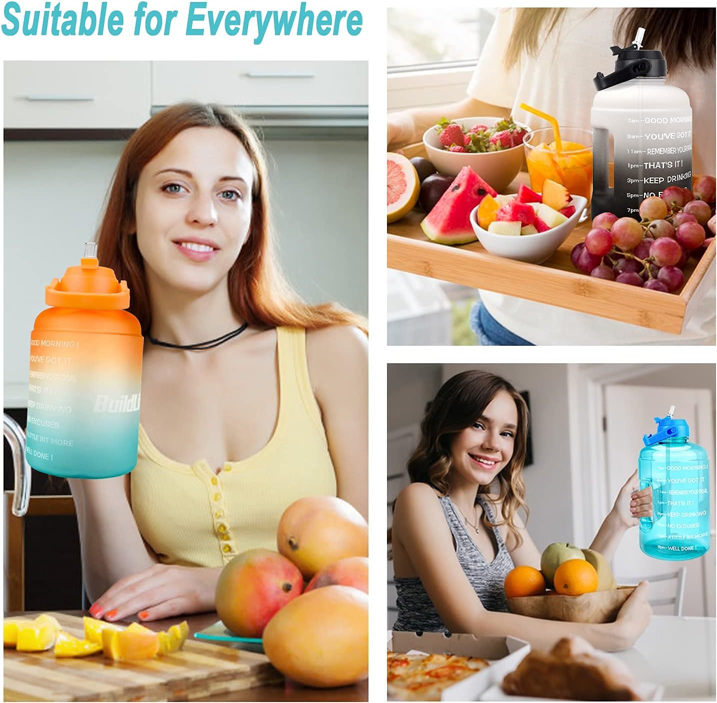 Thumbnail 4 de BuildLife Motivational Water Bottle 2.2L