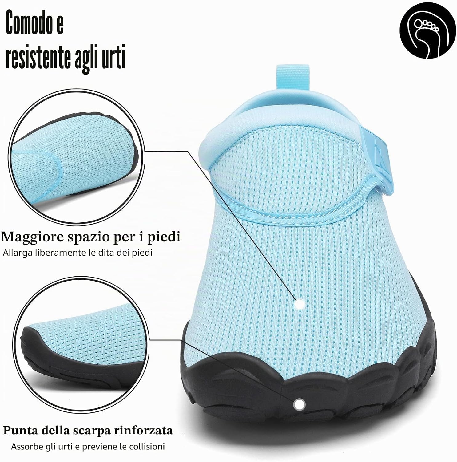 Detalle de Mishansha Scarpe da Scoglio Antiscivolo Traspirante uomo/donna – modello impermeabile e leggero, taglie 36-46