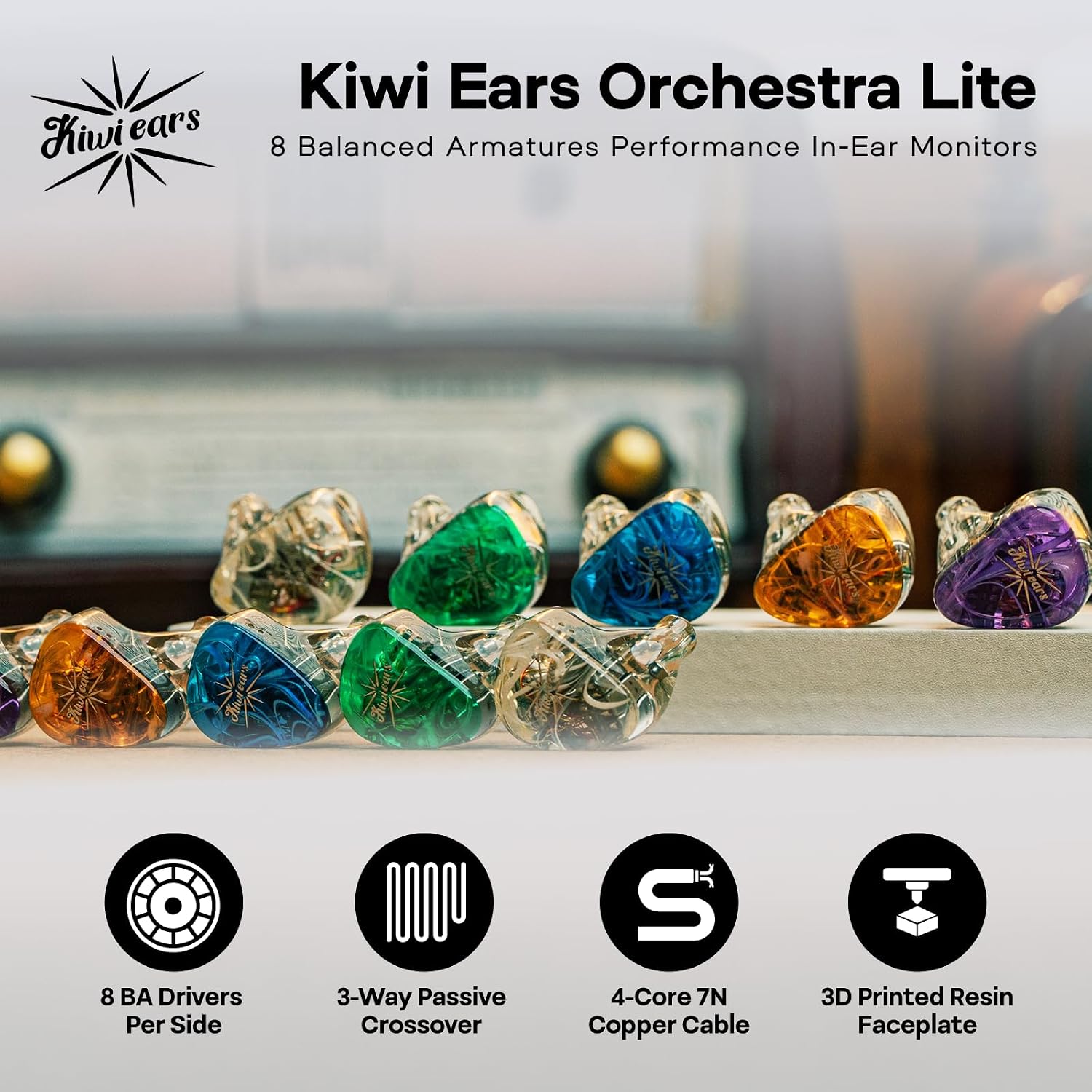 Detalle de Kiwi Ears Orchestra Lite 8BA IEM