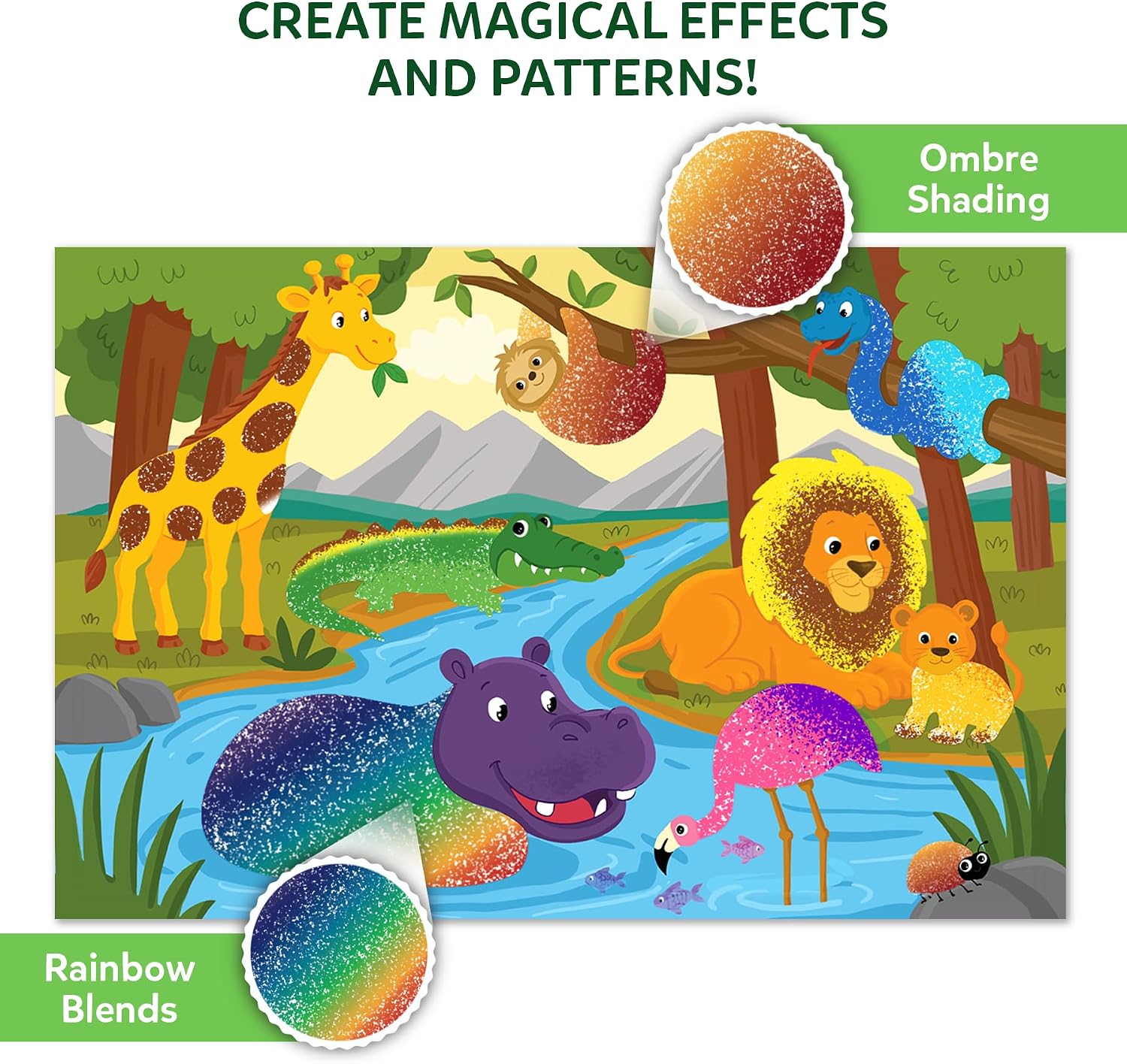 Detalle 1 de Skillmatics Spraybrush Art – Magical Reveal Animal Spray Art Kit