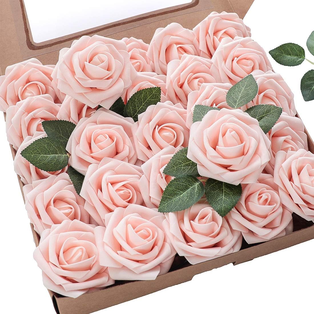 Thumbnail 6 de Floroom 50pcs Real Looking Cream Foam Roses with Stems – DIY Wedding & Event Floral Pack