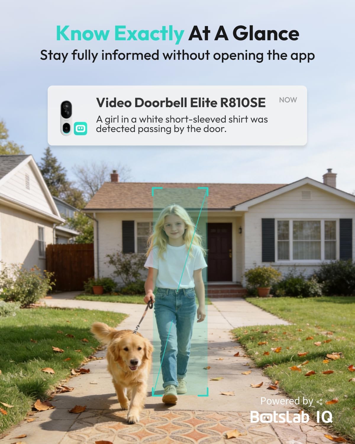 Thumbnail 6 de BOTSLAB 2K Wireless Solar Doorbell Camera with 5200mAh Battery, AI Detection and No Monthly Fee