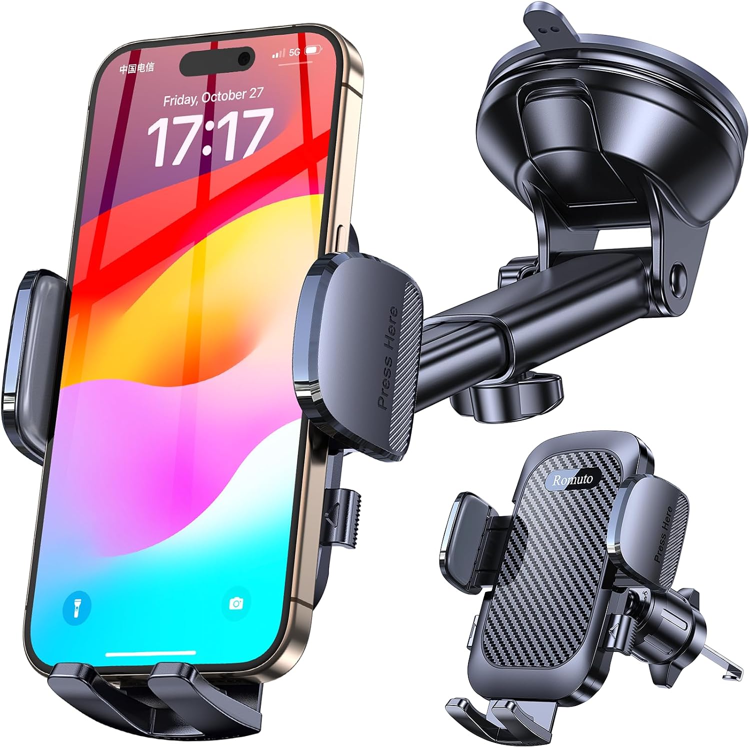 Detalle de Romuto Support Téléphone Voiture 2026