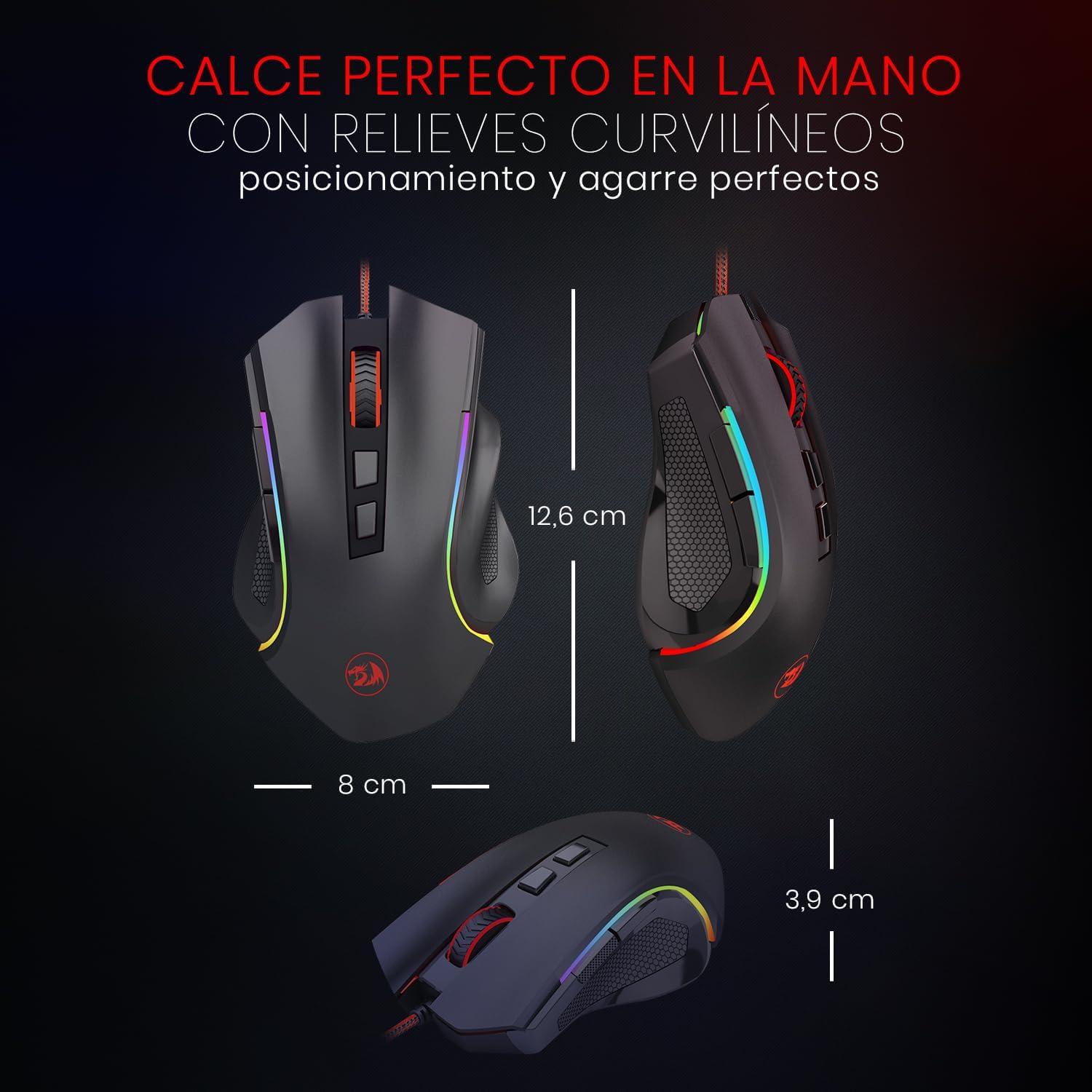 Thumbnail 2 de Redragon M602 7200 DPI ergonomic gaming mouse