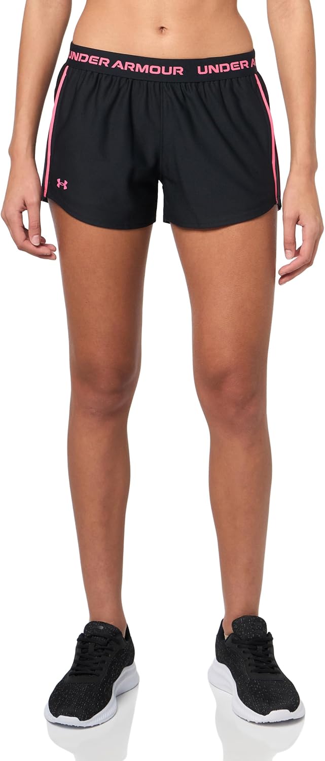 Detalle de Under Armour Women’s Tech Play Up Shorts – lightweight running gym shorts with open-hand pockets