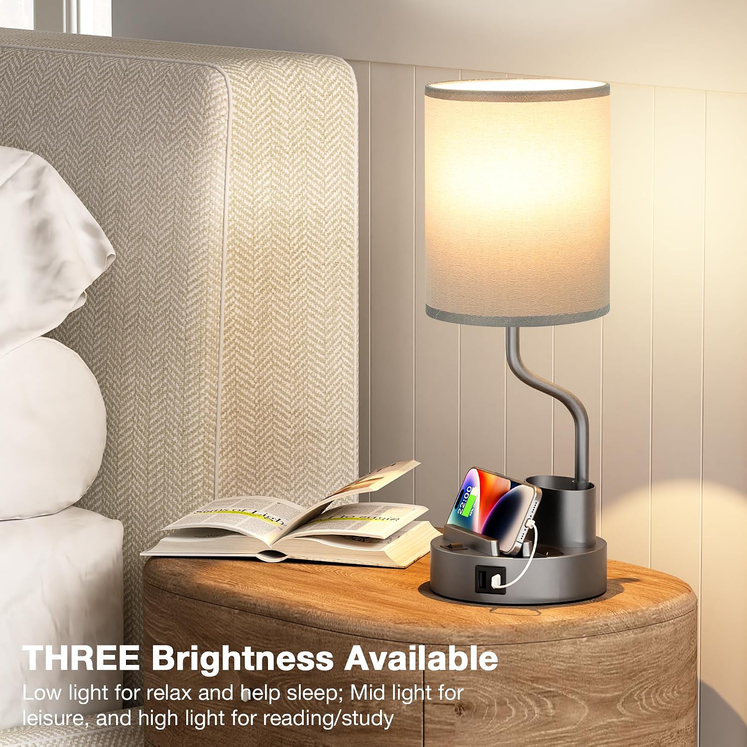 Detalle de Fenmzee Bedside Lamps 15-Inch