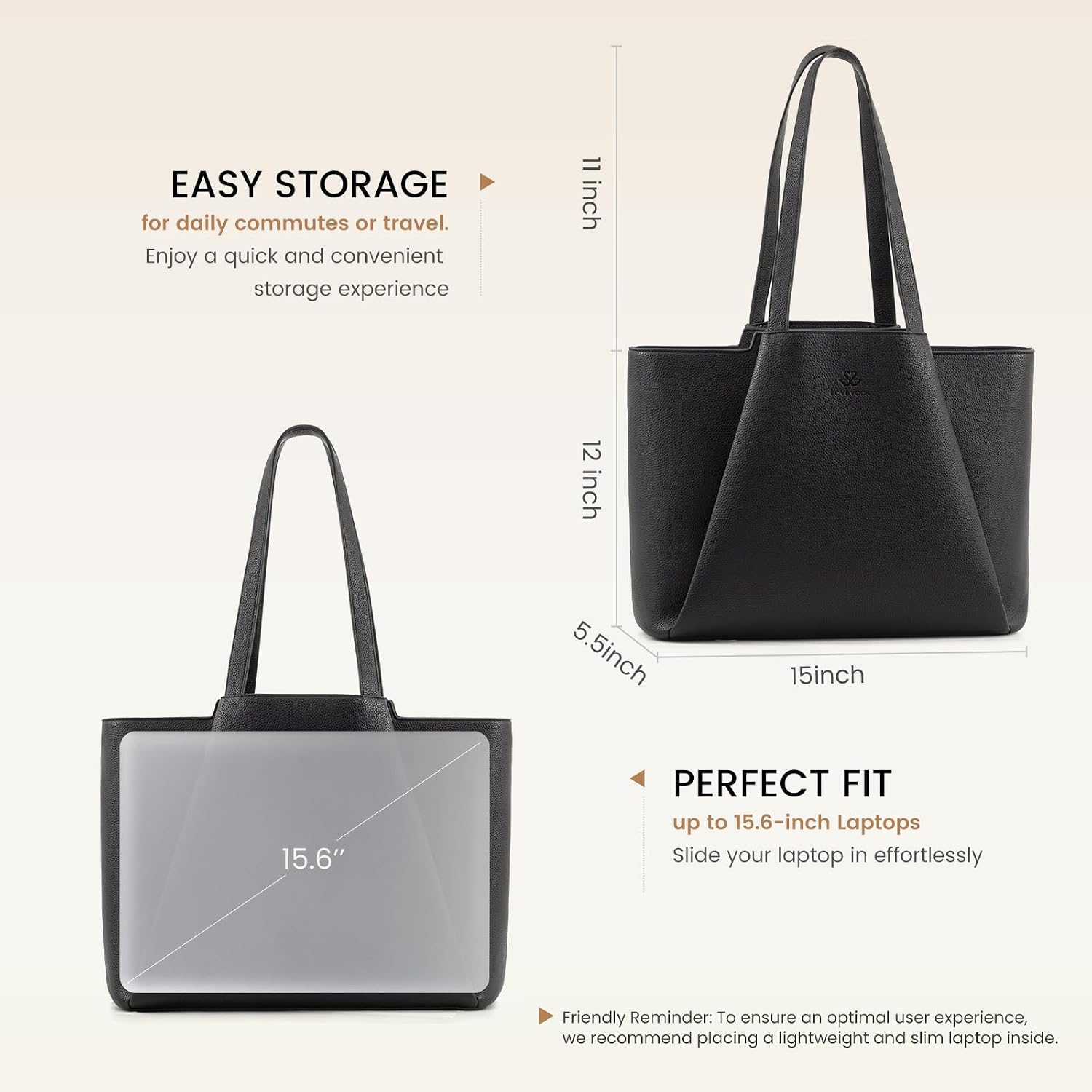 Thumbnail 2 de LOVEVOOK 15.6 inch laptop tote bag