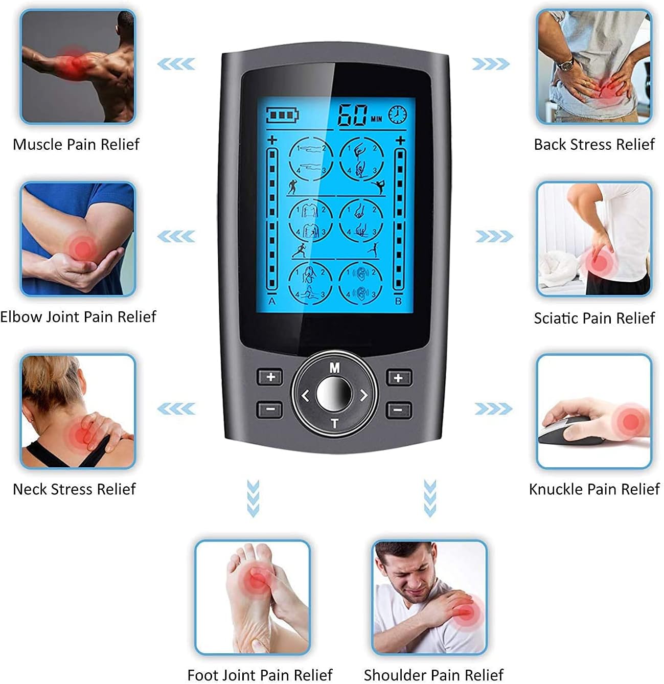 Detalle de Dual Channel TENS Pain Relief Machine with 24 Massage Modes for Full Body Acupuncture Massage