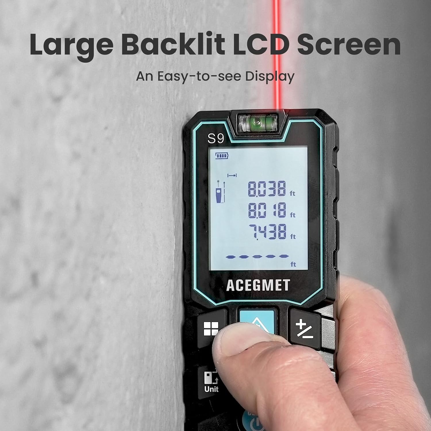 Thumbnail 6 de ACEGMET Laser Distance Measurer, 229 ft