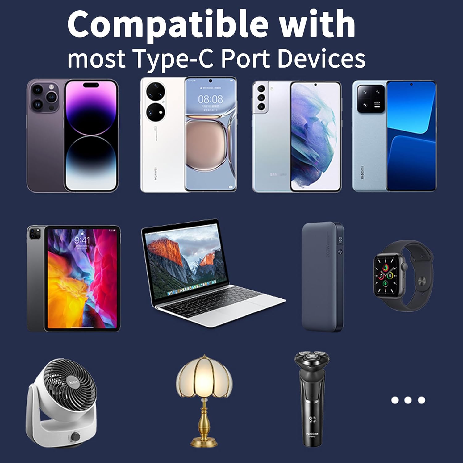Detalle 2 de MISYNLON USB-C Kabel 90° - 15 cm kurzes, rechtwinkliges Ladekabel mit 6A, CarPlay-Kompatibilität