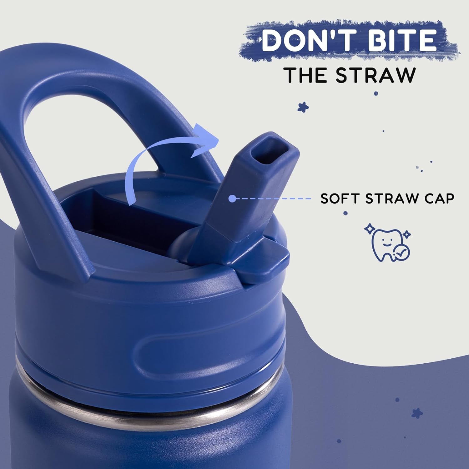 Thumbnail 1 de Fijinhom 12oz Kids Water Bottle (BPA-Free, Leak-Proof, Insulated) with Straw – Blue
