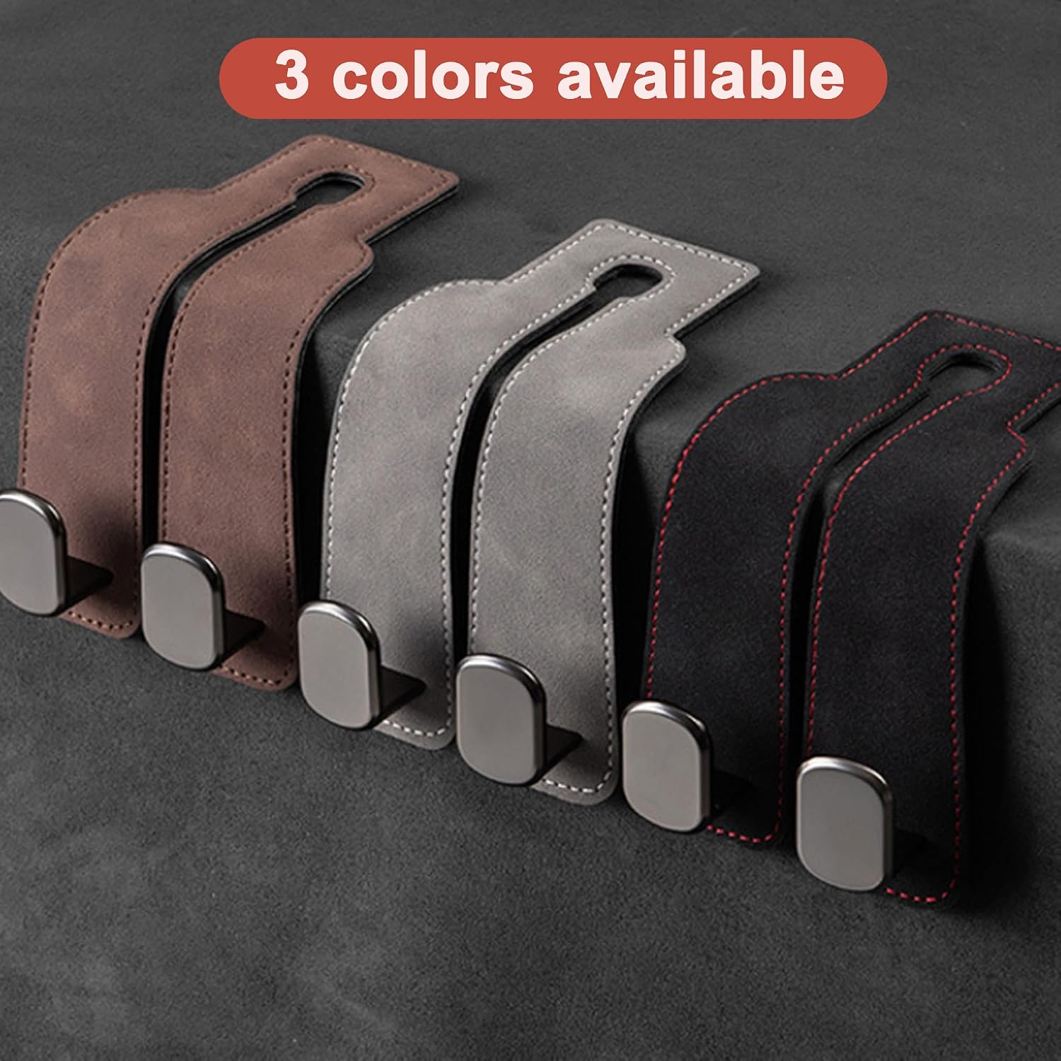 Thumbnail 5 de Amelity Car Headrest Hooks — 2 Pack Purse Hook for Car (Black)