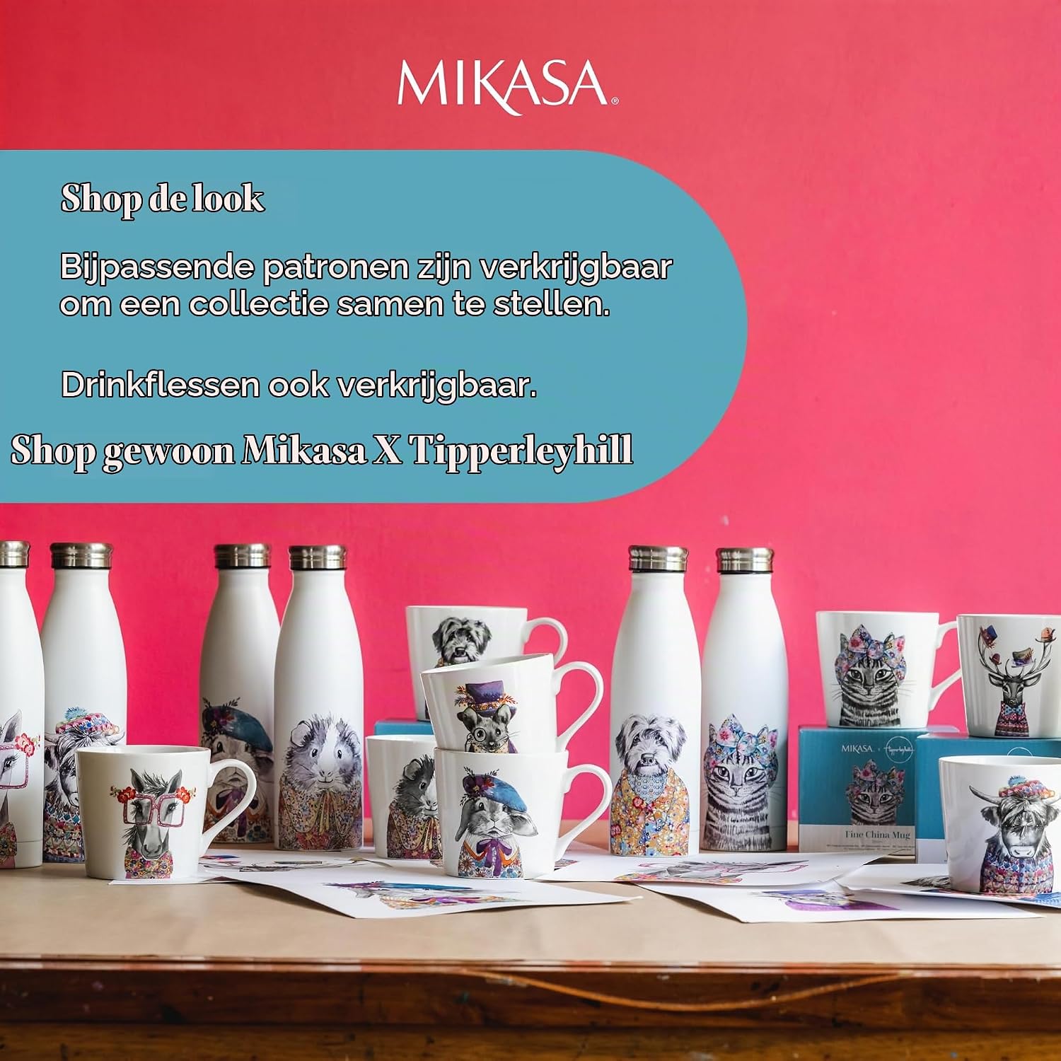 Thumbnail 6 de Mikasa Tipperleyhill dubbelwandige drinkfles 500 ml met paardenprint