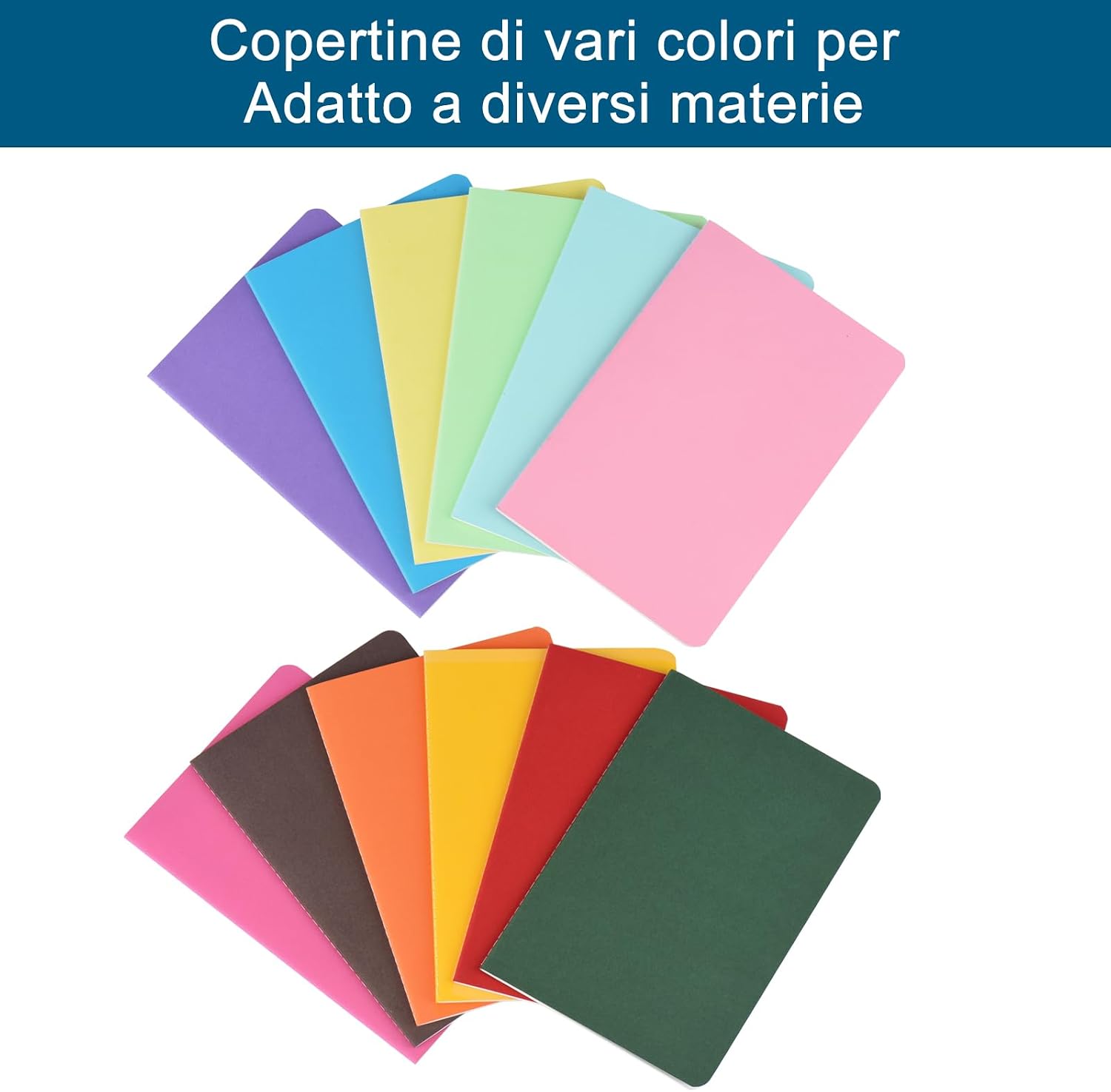 Detalle de ZCZN Quaderno Appunti A5 – Confezione da 12 quaderni, 60 pagine ciascuno