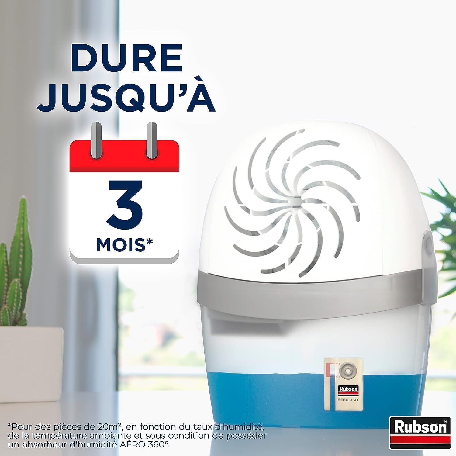 Thumbnail 5 de Rubson AERO 360° Pure Tab – Recharge absorbeur d’humidité anti-odeur (6 x 450 g)