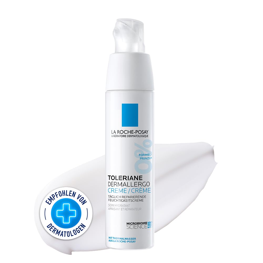 Detalle de La Roche-Posay Toleriane Dermallergo regenerierendes Gesichtsfluid für empfindliche, zu Allergien neigende Haut (40 ml)