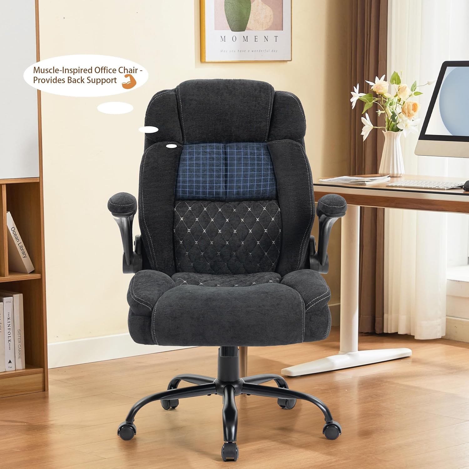 Detalle 2 de BIGGARSIT Massage office chair Ergonomic Executive Chair with 4-Point Massage, Heat & 500-lb Capacity